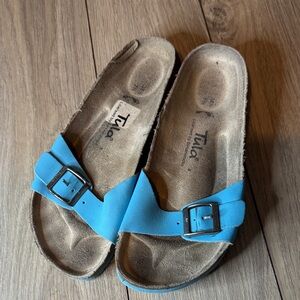 Tula by Birkenstock Bright Blue Buckle Sandals